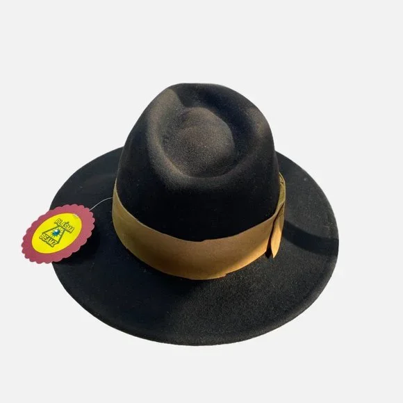 Black Wool Rustic Rancher with Leather Band - Picture 3 of 8